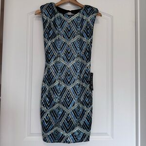 Elegant Sequined Geometric Dress size small